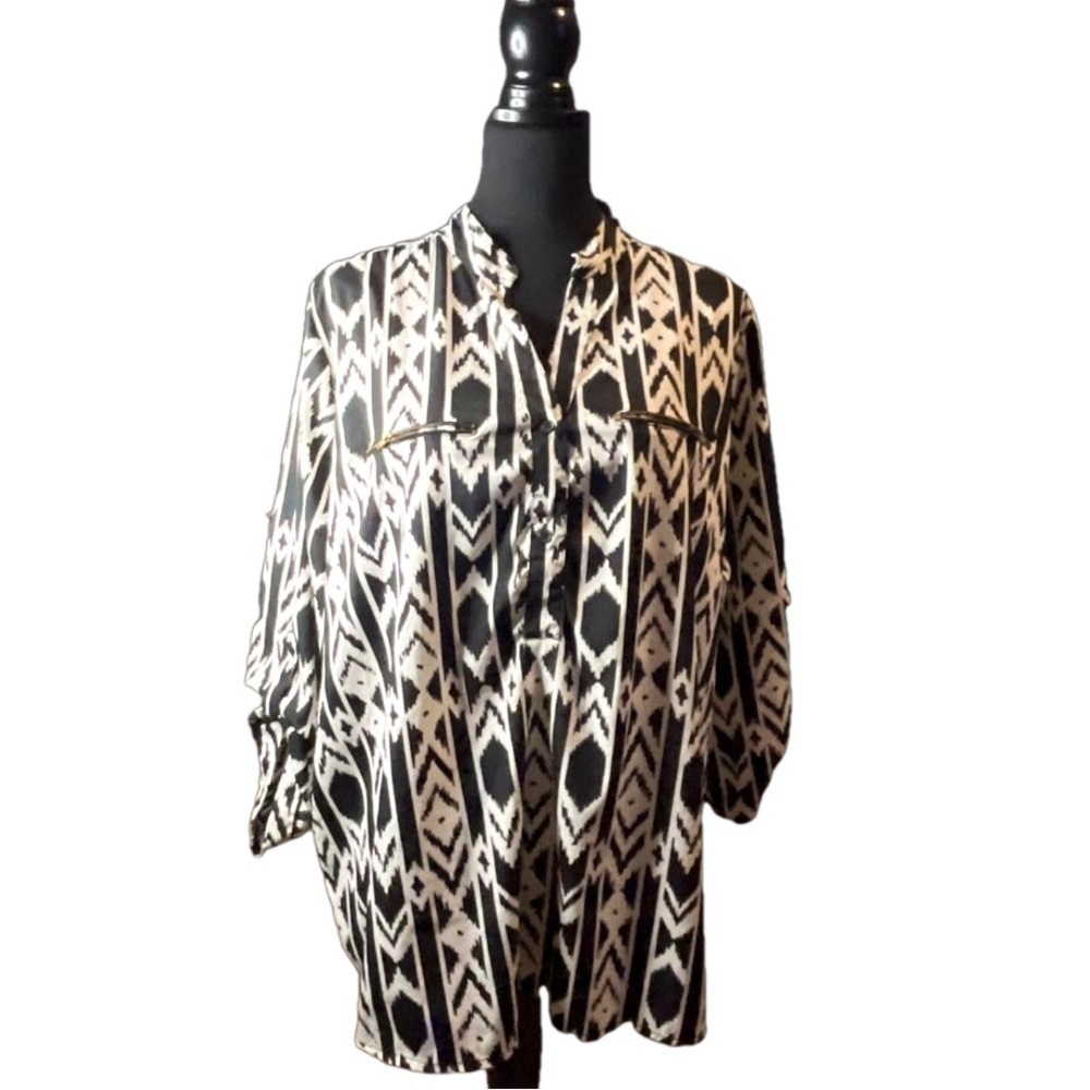Time to Bloom Long Sleeve Top, Size 3X